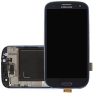 WYŚWIETLACZ Z RAMKA DO SAMSUNG GALAXY S3 i9300 GRANATOWY LCD ŁATWY MONTAŻ