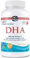 Nordic Naturals DHA 830mg Jahoda 180 kapsúl