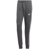 L Spodnie męskie adidas Essentials French Terry Tapered Cuff 3-Stripes szar