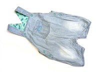 COOL CLUB spodnie ogrodniczki miękkie jeansowe 74