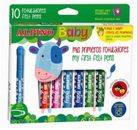 10szt kolorowych flamastrów Alpino Baby bezpieczne