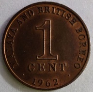 1223c - Malaje i Brytyjskie Borneo 1 cent, 1962