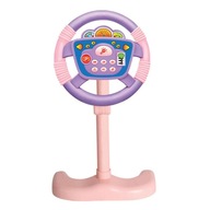 Hračka s okrúhlym volantom interaktívny predstieraný stojan na hračky ružový