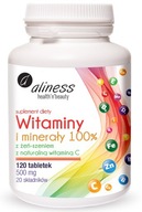 Aliness Vitamíny a minerály 100% 120 Tablety