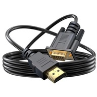KABEL HDMI - VGA | PODŁĄCZ KOMPUTER Z HDMI DO MONITORA/PROJEKTORA VGA