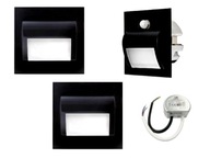 Zestaw Lampki Schodowe Halogen LED 3x +Czujka