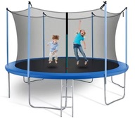 TRAMPOLINA OGRODOWA ATLAS SPORT 312 cm 10ft SIATKA 180 CM DRABINKA