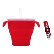 Detský silikónový pohár na občerstvenie pre batoľa Prenosná krabička na uskladnenie potravín Snacks červená