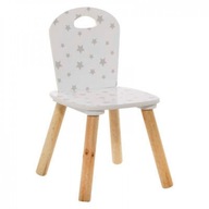 Detská stolička FOX biela s hviezdičkami