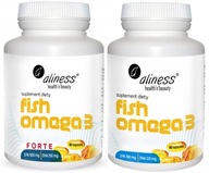 Aliness FISH Omega 3 Forte + Fish Omega 3 EPA DHA Rybí olej Podpora mozgu