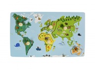 Układanka dla dziecka z uchwytami mapa świata