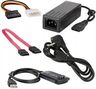 Adapter USB IDE 3,5 2,5 SATA ATA ZASILACZ MOLEX do dysków zgrywanie danych