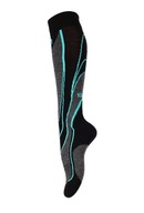 Lyžiarske ponožky GATTA Ski Wool veľ. 42-44 čierna / tyrkysová
