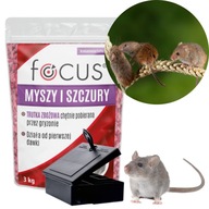 Trutka zbożowa na Szczury Myszy 3kg zatrute ziarno Bromadiolon + karmnik