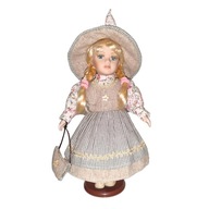 12-calowa lalka porcelanowa stojąca lalka z drewnianym stojakiem