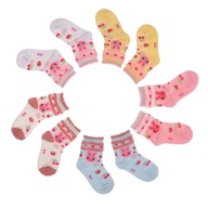5 párov bavlnených ponožiek pre dievčatá a roľník