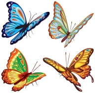 ABLAK MATRICA BÚTOR TÜKÖR ÜVEG PILLANGÓK