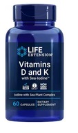 Life Extension Witamina D3 5000IU + K2 60kaps JOD D3+K2