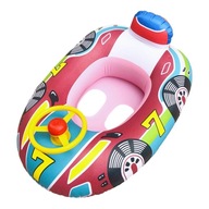 Trwały nadmuchiwany materac do pływania dla dzieci w kształcie samochodu, typ 2-różowy