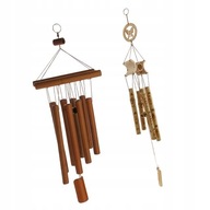 2x bambusowe dzwonki wietrzne w stylu chińskim mot
