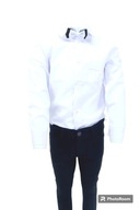Biela košeľa s muchou 134 cm 9 rokov