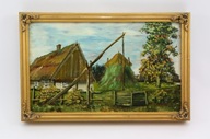 Obraz olejny Pejzaż wiejski, Wanda Zadroga ; 2472