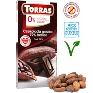 TORRAS Czekolada gorzka 72% kakao bez cukru