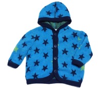 TOM&TRINE detský sveter s hviezdičkami 100% VLNA MERINO WOOL kapucňa 62-68