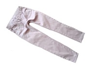 ZARA jeansowe liliowe spodnie 116
