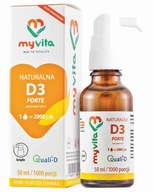 Prírodný vitamín D3 2000 IU kvapky MyVita silné kosti, imunita, zdravie