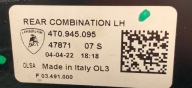 A7 LAMBORGHINI HURACAN light left rear rear part EU 4T0945095