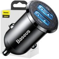 BASEUS SZYBKA MOCNA ŁADOWARKA SAMOCHODOWA DO TELEFONU 2x USB 4.8A 12-24V