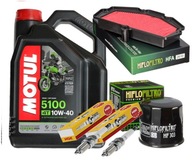 CR9EIA-9 ZESTAW OLEJ MOTUL 10W40 4L FILTRY KAWASAKI KLE650 VERSYS 15-17