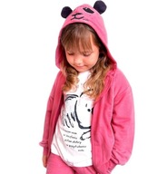 Bluza dziecięca z kapturem dziewczęca dresowa bawełniana 122 Miś Panda Endo