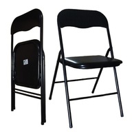 Krzesło składane konferencyjne do biura do domu do ogrodu F czarne