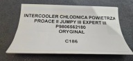 INTERCOOLER Kühler luft PROACE II JUMPY III EXPERT III P9806562180
