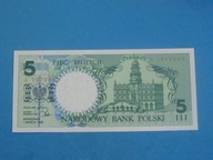 Polska Zamość Banknot 5 zł A ! 1990 UNC Krzyż Grunwaldu