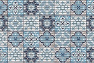 Mata antypoślizgowa metry 65x100 mozaika niebieska