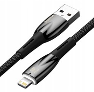 Kabel USB A do Apple Lightning BASEUS 2,4A Glimmer Series 2m czarny 200cm