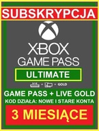 Predplatné Game Pass + Live Gold 3 mesiace 90dní