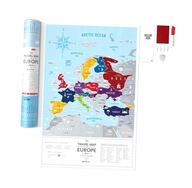 MAPA ZDRAPKA - TRAVEL MAP SILVER EUROPE