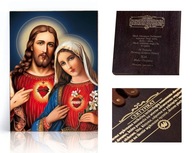 Ikona religijna Serce Jezusa i Serce Maryi 12x16