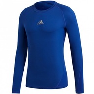 Koszulka dla dzieci adidas Alphaskin Sport LS Tee JUNIOR niebieska CW7323 1