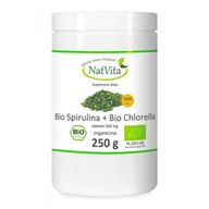 Spirulina i chlorella w tabletkach Bio 500 Natvita