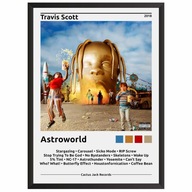 Travis Scott Astroworld Plagát Obrázok s albumom v rámčeku Darček
