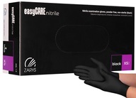 RĘKAWICE rękawiczki NITRYLOWE BEZPUDROWE Zarys easyCARE BLACK XS