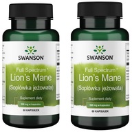 2x Swanson LION'S MANE Soplówka Jeżowata 500 mg 60 kaps STRES PAMIĘĆ MÓZG
