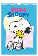 Oficjalny Kalendarz na ścianę 2024 rok Snoopy Kalendarze A3 spirala