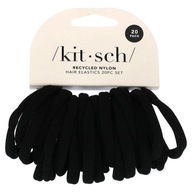 Kitsch, Hair Elastics Set, Black, 20 Piece Set