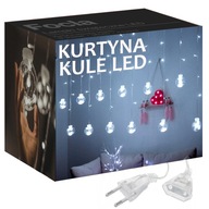 GÖMBÖK LÓGÓ KARÁCSONYFA LÁMPÁK LED JÉGCSAP FÜGGÖNY